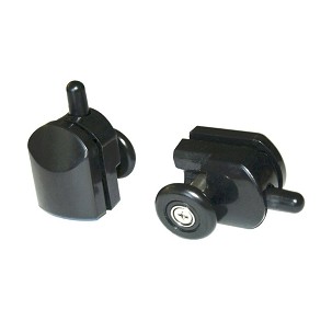 Z7 Black single shower cabin roller