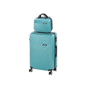 TraveLux Pro V gurulós bőrönd szett lagúnakék