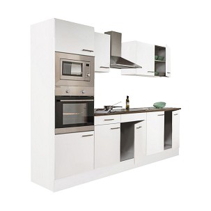 Yorki 270 kitchen furniture with white body and satin white front